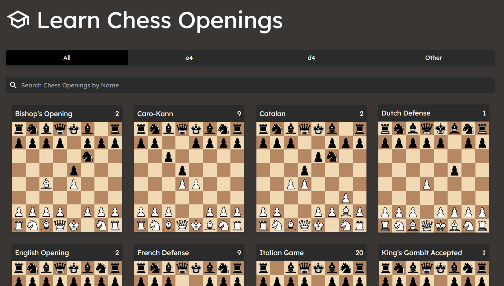 chess openings learn